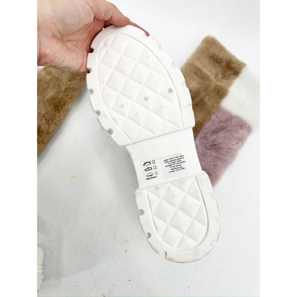 Free People Happy Thoughts Fur Paneled Colorblock Tall Winter Boots Size 40 - Picture 7 of 9